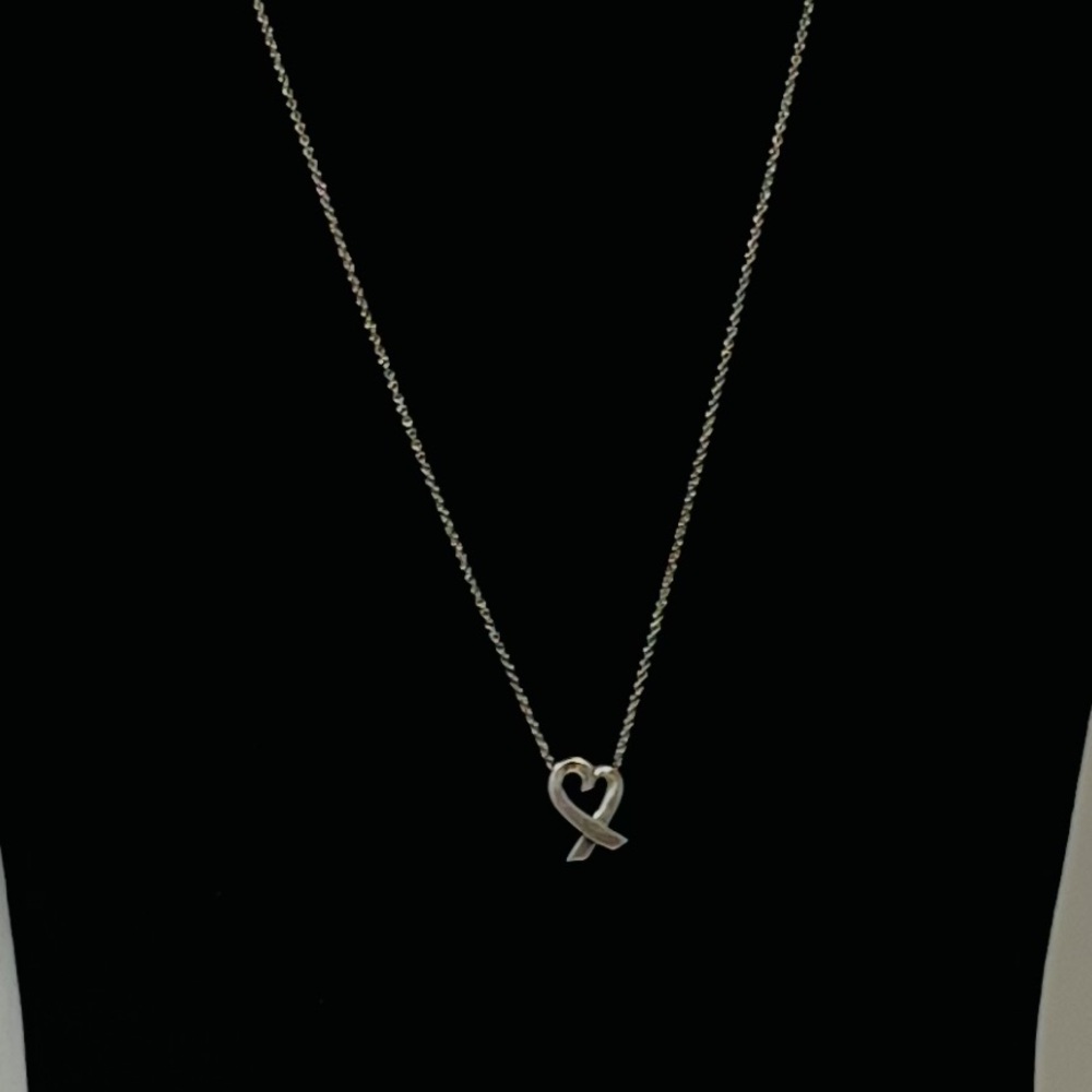 🔥FLASH SALE 🔥Elsa Peretti Small Open Heart Necklace Sterling Silver 925 ✨ - Picture 2 of 5